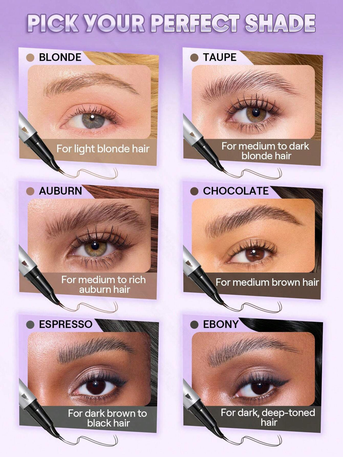 قلم حواجب Real Flow بتأثير اللامينيشن درجة Auburn – SHEGLAM