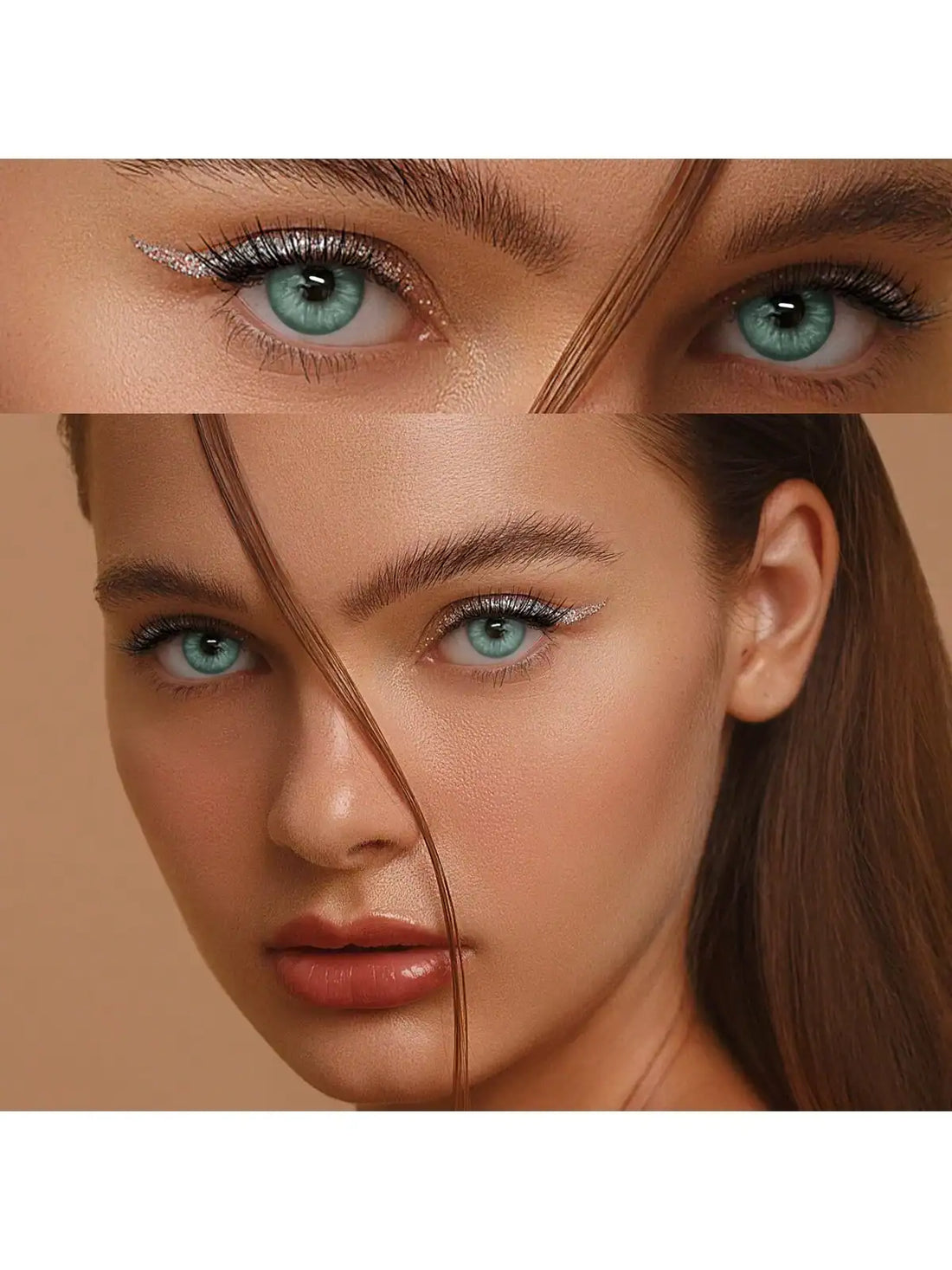 SHEIN Of Grayish-Green Colored Contact Lenses