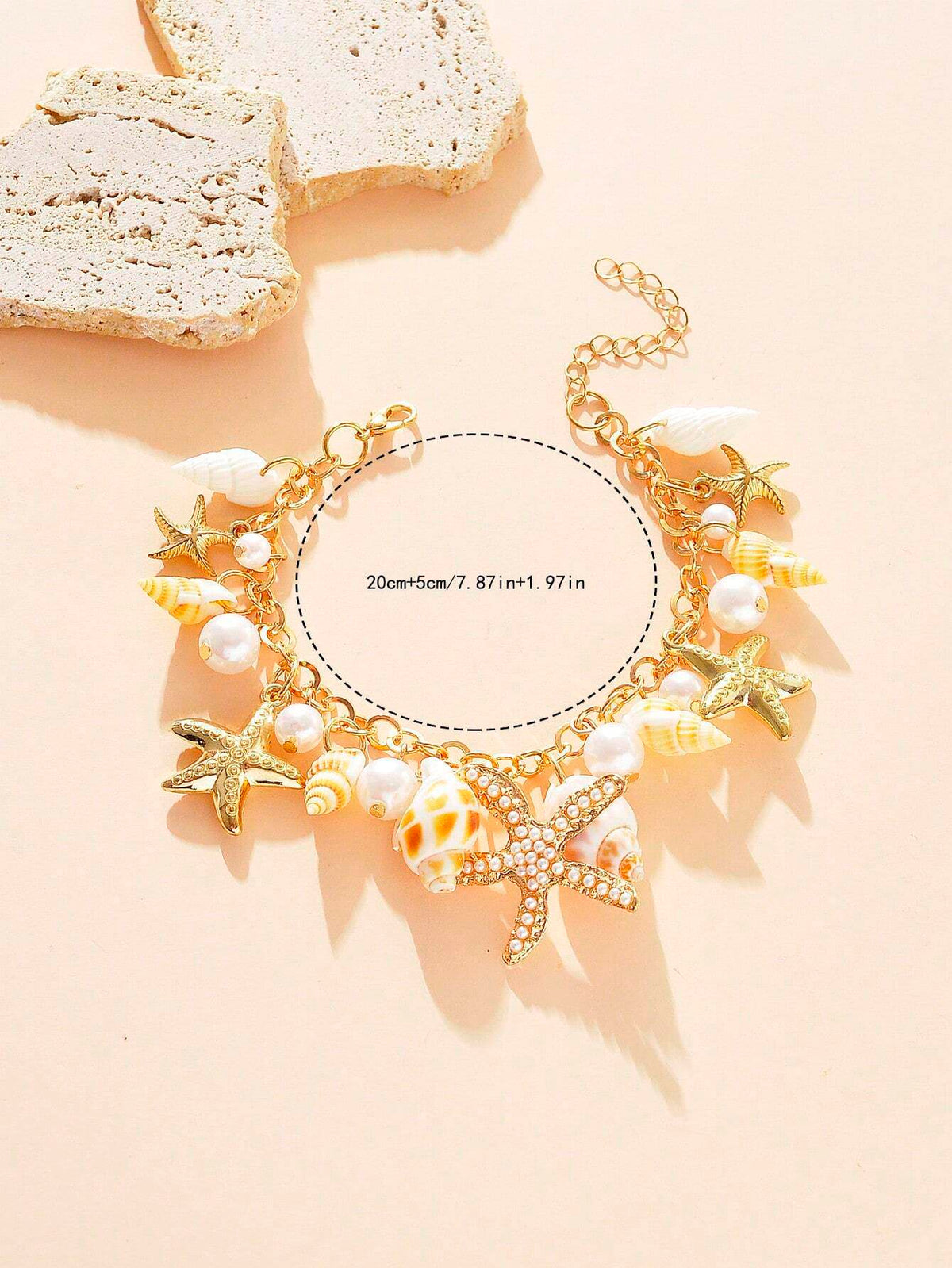SHEIN Fashionable Niche Ocean Style Starfish Pendant Anklet