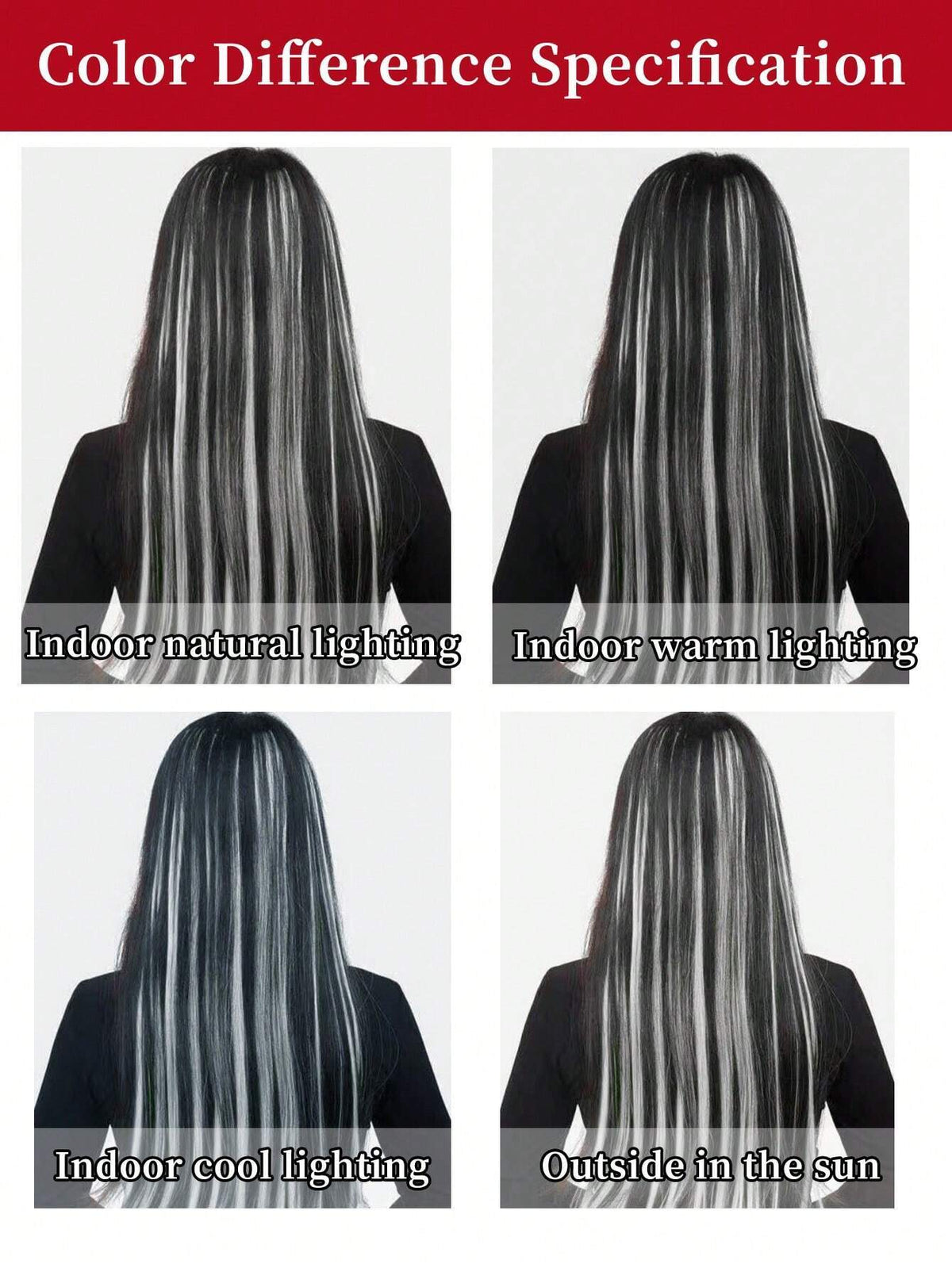 SHEIN 5 PCS Clip In Hair Extensions 20 Inch