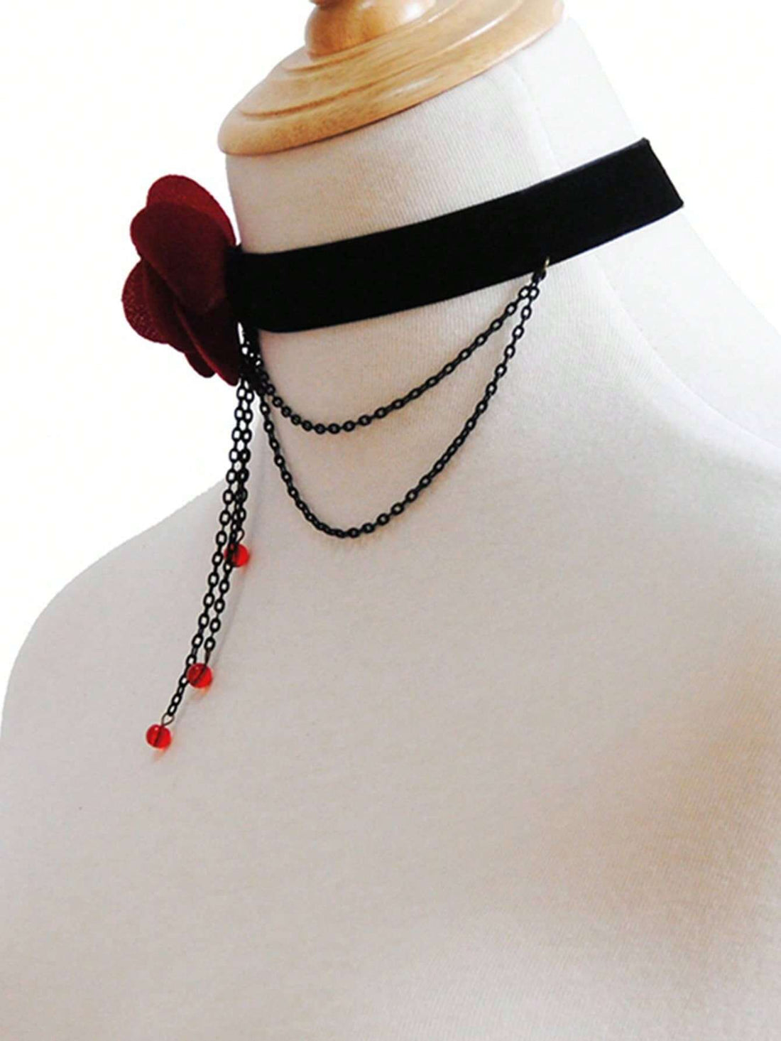 SHEIN Cross-Border Style Flower & Chain Decor Necklace