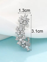 SHEIN 1pc Cubic Zirconia Flower Decor Ear Cuff Valentines