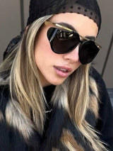SHEIN Personalized Oval Fashion Glasses Fashion Toad Glasses