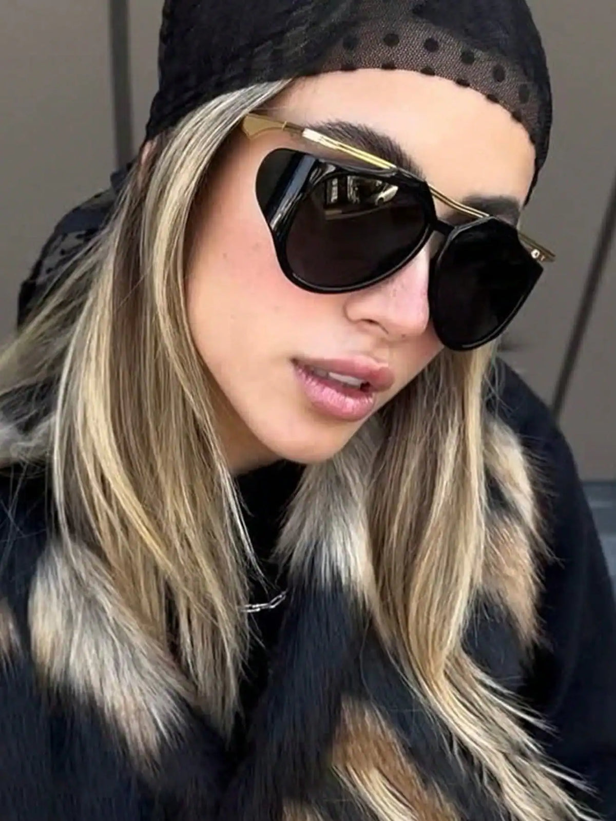 SHEIN Personalized Oval Fashion Glasses Fashion Toad Glasses