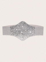 SHEIN Elegant Party Decorative Elastic Waist Buckle Corset