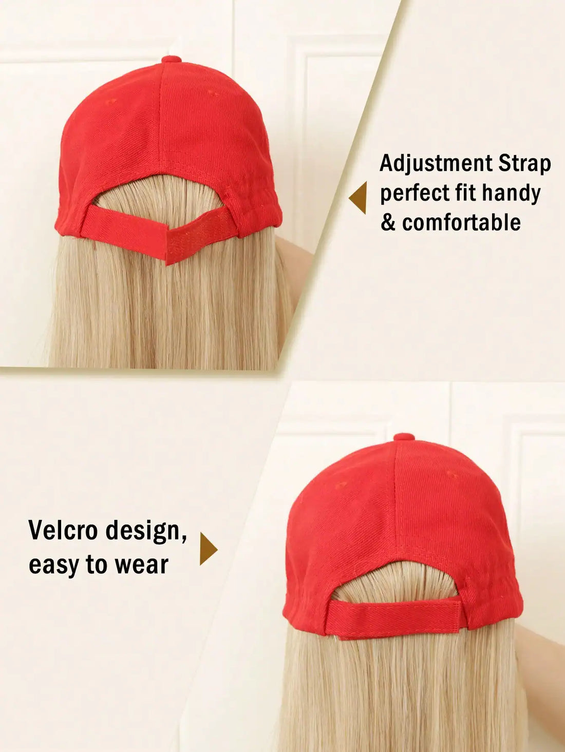 SHEIN 26 Inch Blonde Highlight Long Straight Wig with Hat
