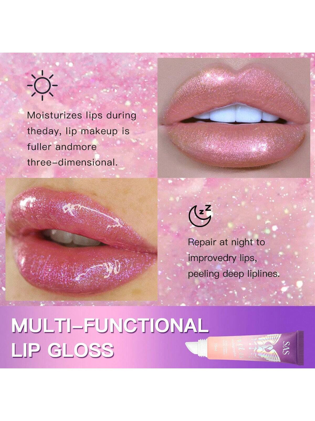 SHEIN 3Color Moisturizing Lipstick. Lip Balm #01