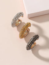 SHEIN 3 Pcs Rhinestone Decor Glamorous Ear Cuffs