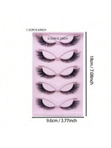 SHEIN 5 Pairs Cat Eye Lashes Wispy Fake Lashes Fluffy