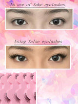 SHEIN 5 Pairs Of Half-Eye False Eyelashes With Transparent Stem, 3D Faux