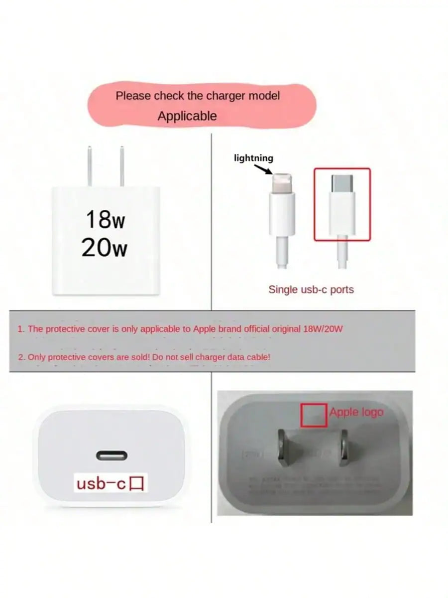 SHEIN Apple 20W Charger Protector Case Set