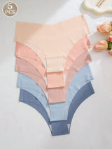 SHEIN 5pcs/Pack Women No-Trace Comfortable Soft Sexy
