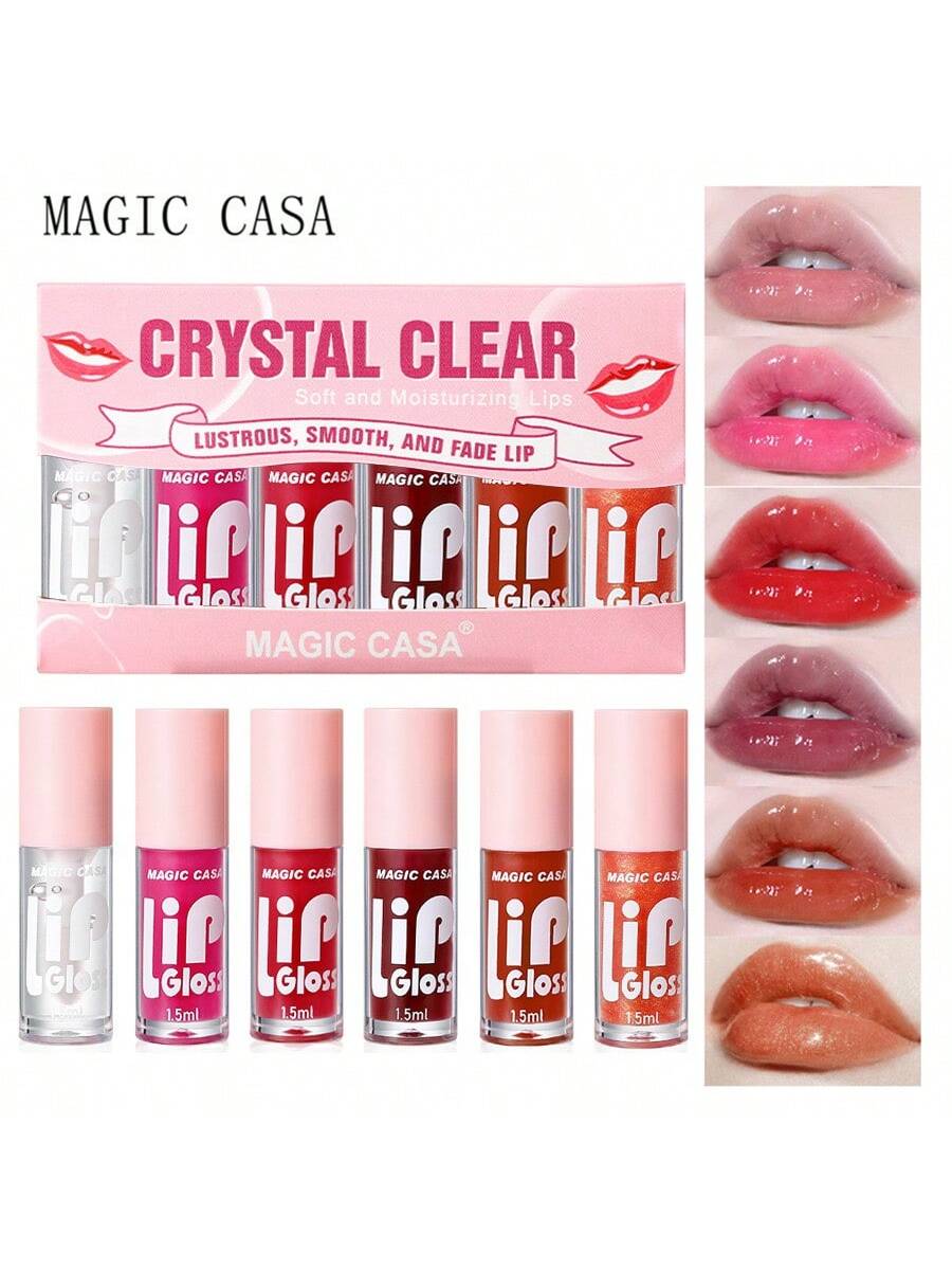 6-piece moisturizing lip balm set, prevents peeling and cracking.
