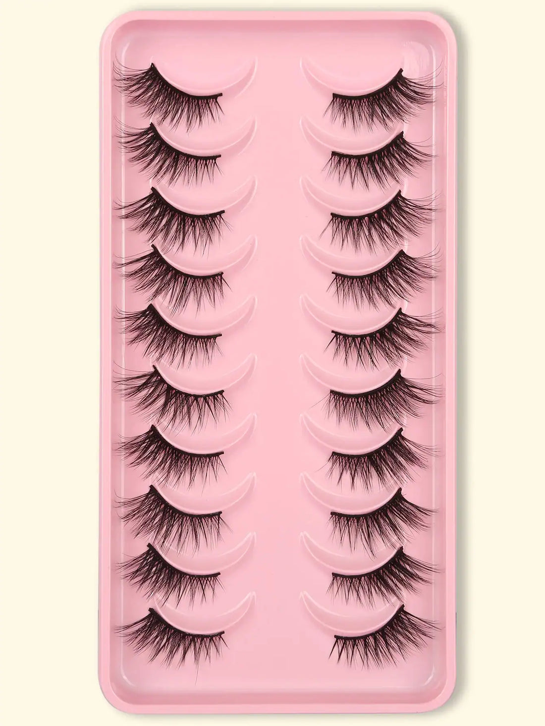 SHEIN 7 Pairs Of Criss-Cross Curled False Eyelashes Makeup Products