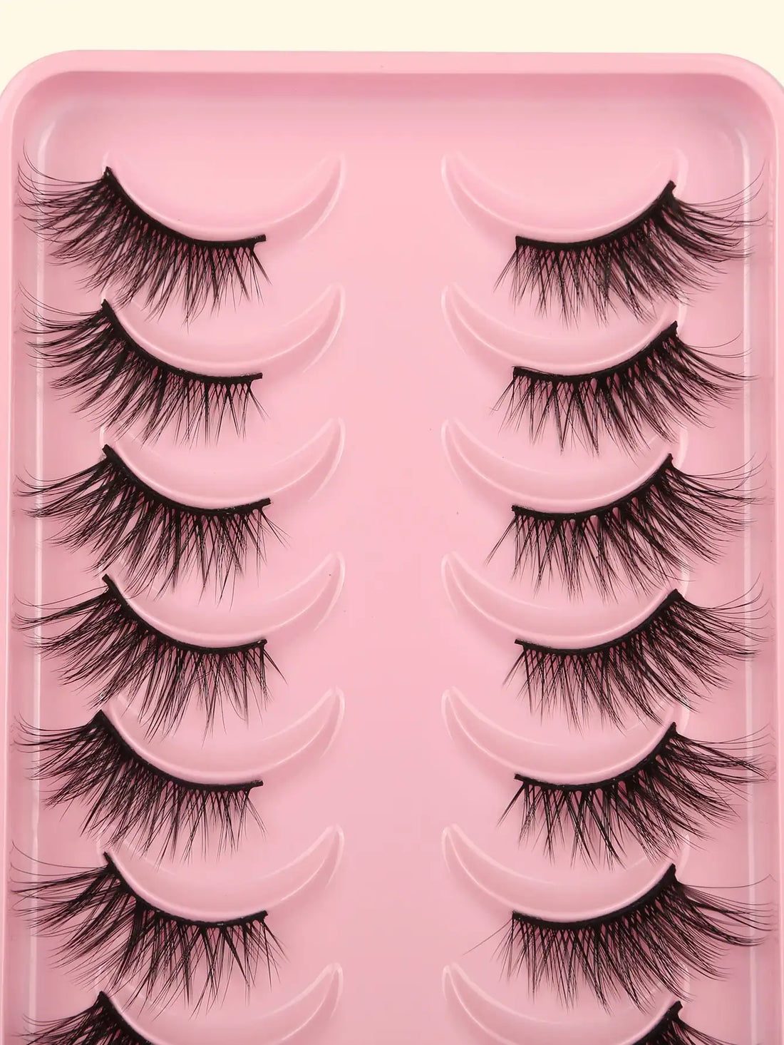 SHEIN 7 Pairs Of Criss-Cross Curled False Eyelashes Makeup Products