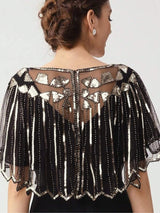 Beaded Sequin Decor Evening Shawl