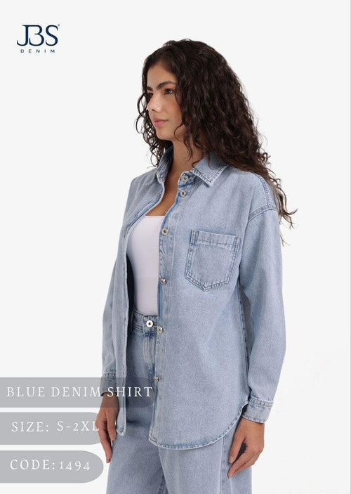 Blue denim shirt