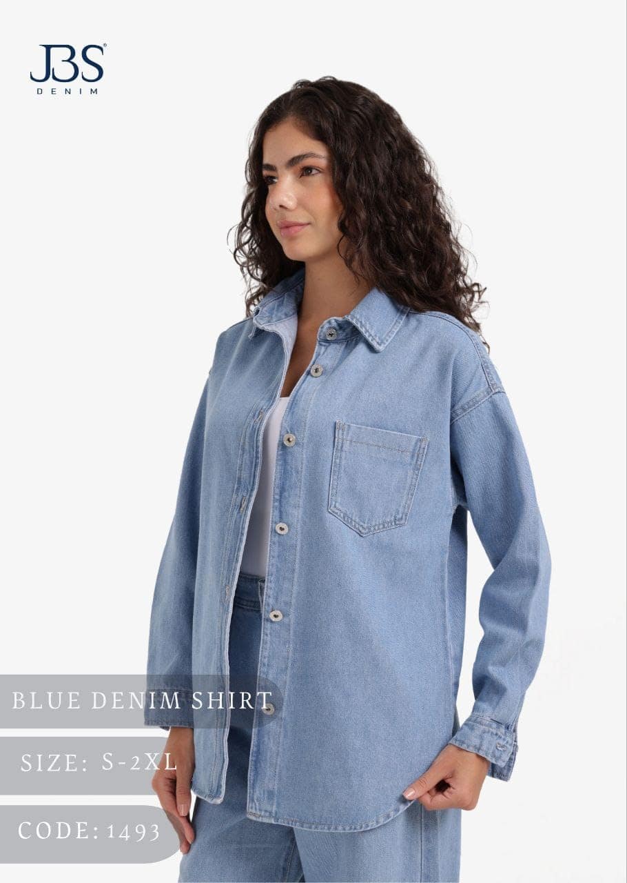 Blue denim shirt