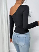 SHEIN 1pc 3D One Shoulder Casual Blouse