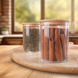 Acrylic Spice Jar with Wooden Lid