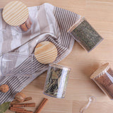 Acrylic Spice Jar with Wooden Lid