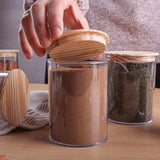 Acrylic Spice Jar with Wooden Lid