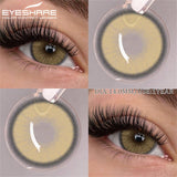 SHEIN EYESHARE Natural Gray Brown Contact Lenses 14.0mm, 38% Water, UV Protection