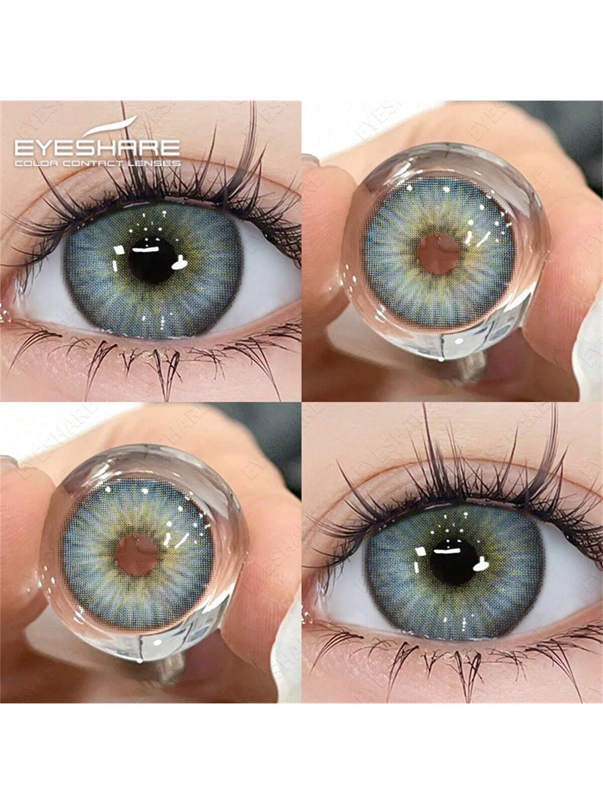 عدسات لاصقة تجميلية ملونة أزرق Estonia، زوج واحد – SHEIN Eyeshare
