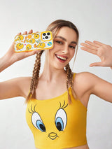 LOONEY TUNES X SHEIN Tweety Pattern Semi