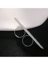 LuxstyWear Luxury Y2K Multi-Row Rhinestone Crystal Double Finger Ring