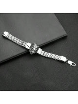 SHEIN Men's Lion Stainless Steel Bracelet