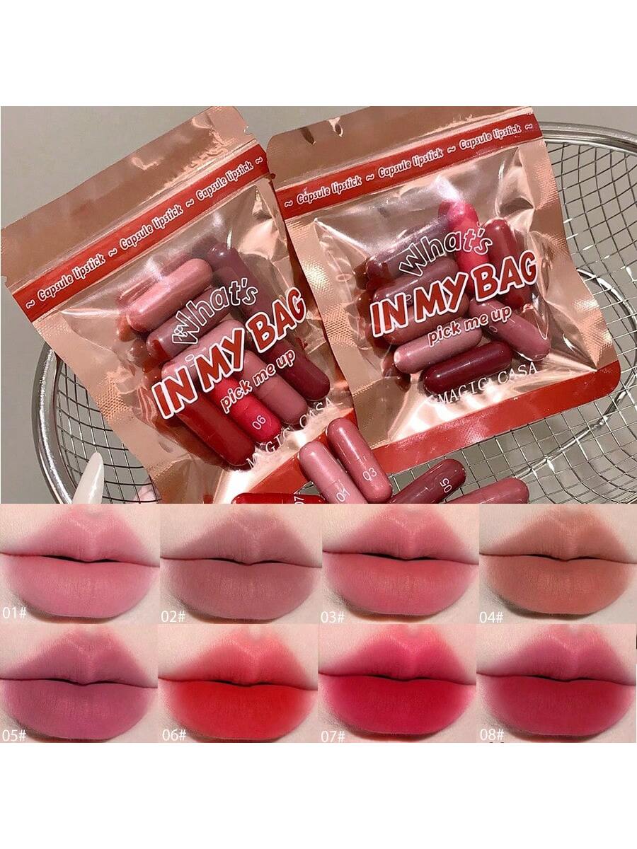 Mini Capsule Lipstick Set, 8 Pieces
