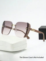 Modern oversized glasses for women with a metal frame