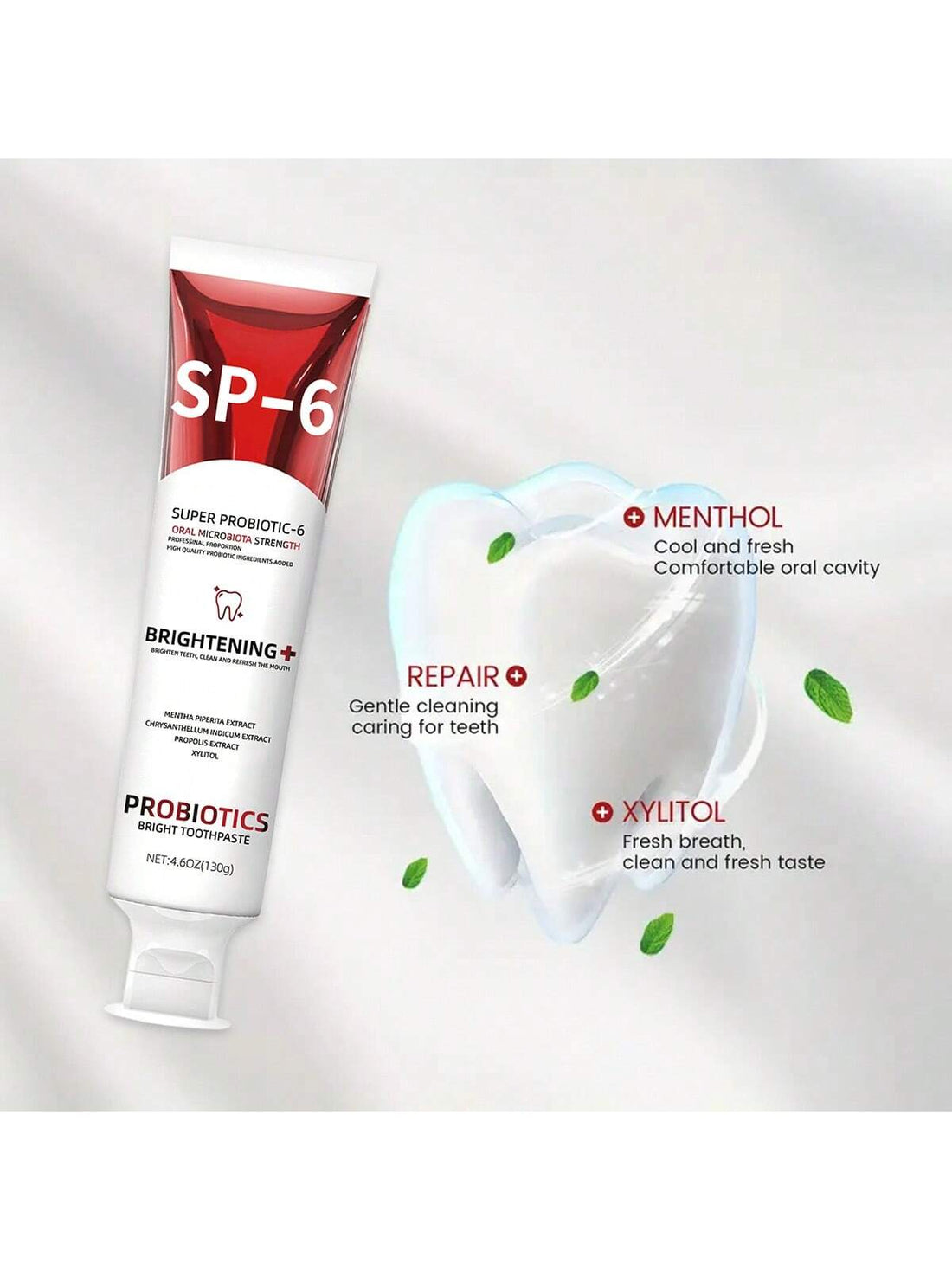 Probiotic Toothpaste, Effective Teeth Whitening, Protect Enamel, Remove Stains