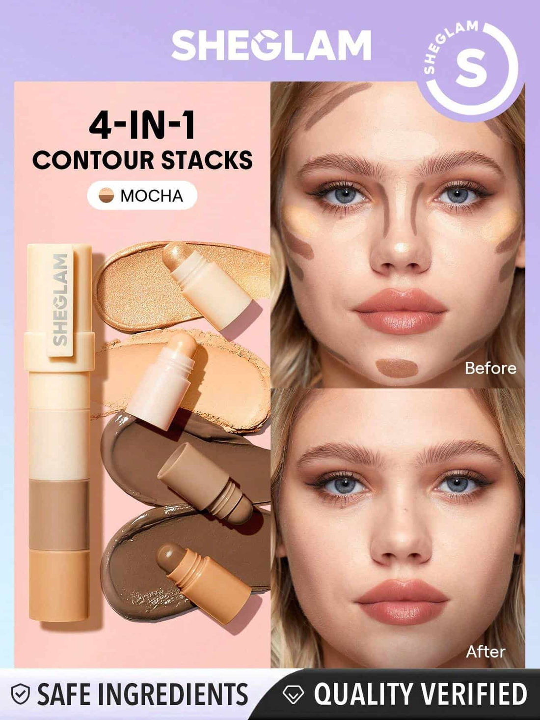 قلم وجه SHEGLAM Multi-Glam متعدد الاستخدامات درجة موكا – SHEGLAM