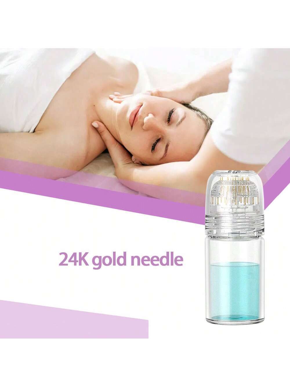 SHEIN 1pc Serum Microneedle Stamp 0.5MM 20 Derma Serum Facial Tools Bottle