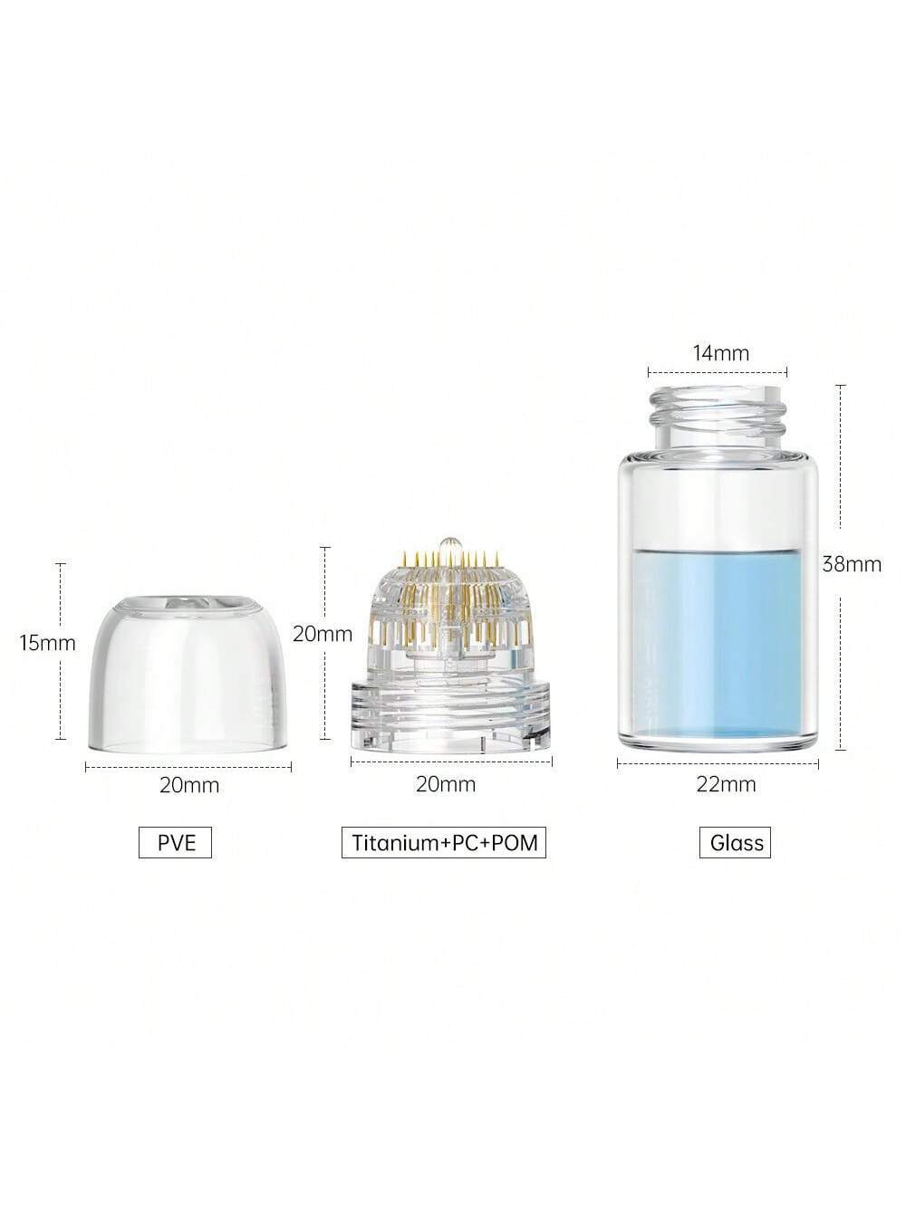 SHEIN 1pc Serum Microneedle Stamp 0.5MM 20 Derma Serum Facial Tools Bottle