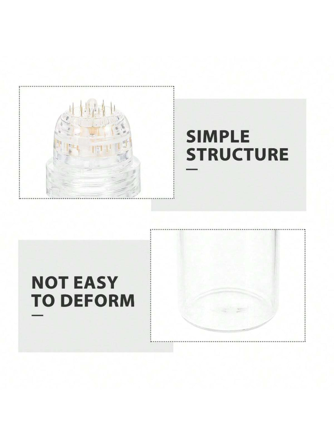 SHEIN 1pc Serum Microneedle Stamp 0.5MM 20 Derma Serum Facial Tools Bottle