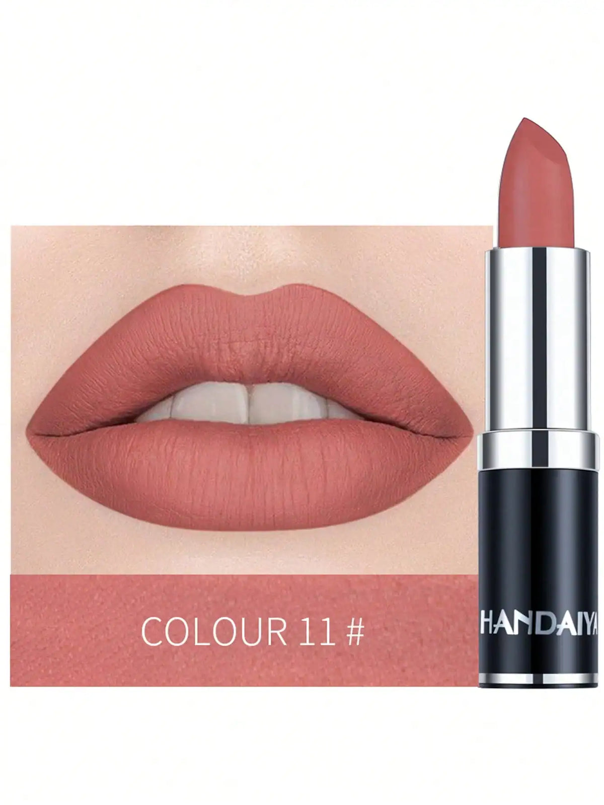 SHEIN ANDAIYAN Matte Moisturizing Lipstick, Velvet Lipstick For Music Festival, Party, Outdoor Travel, Portable, Net Wt. 3.5g