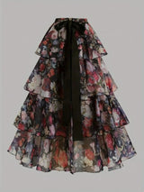 SHEIN Floral Print Sexy Party Satin Ribbon Sexy Fashion Romantic Party Style Spaghetti Strap