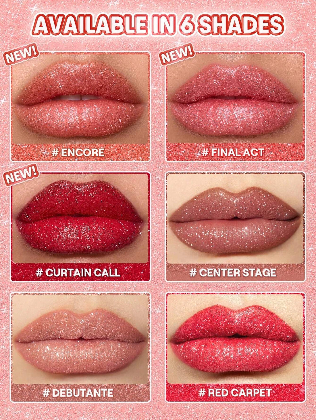 SHEIN SHEGLAM Lip Dazzler Glitter Kit-Final Act Lip Combo Brand Beauty Makeup Face Paint