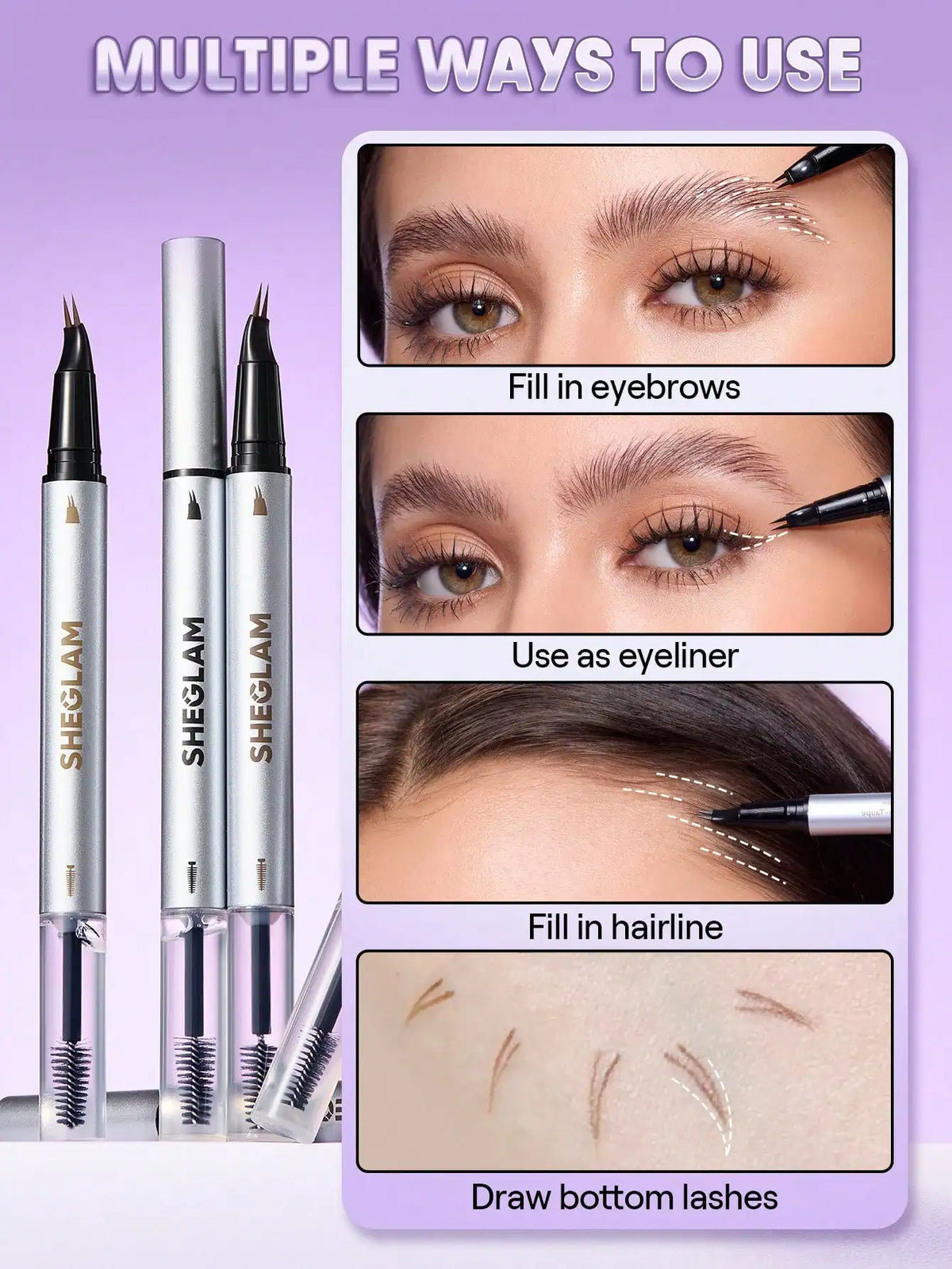SHEIN SHEGLAM Real Flow Laminating Brow Pen-Ebony Brand Beauty Makeup Face Paint