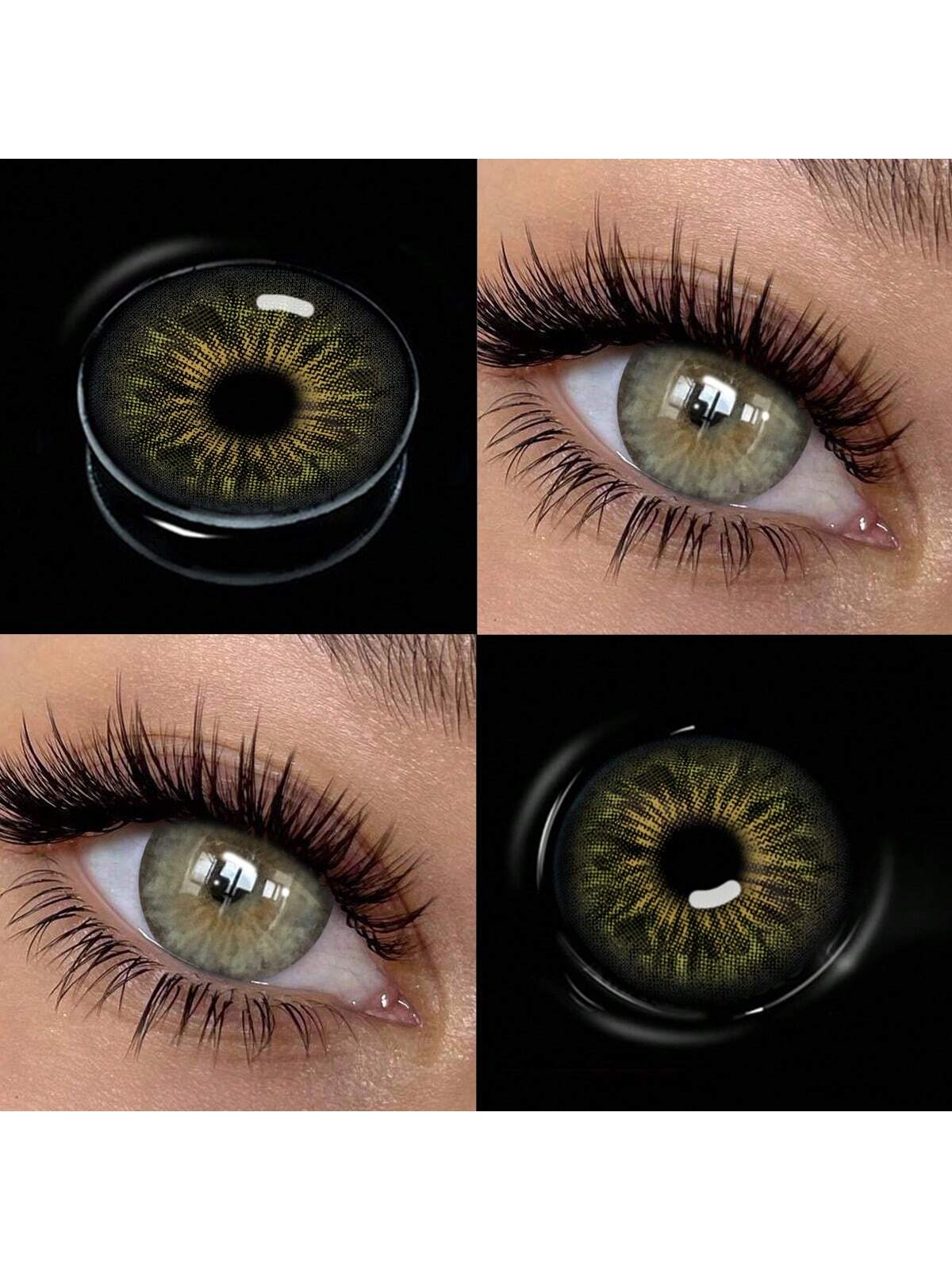 SHEIN 1 Pair Of Natural Color Soft Contact Lenses, Yearly Replacement, 14.5mm Diameter, Suitable For Dating00