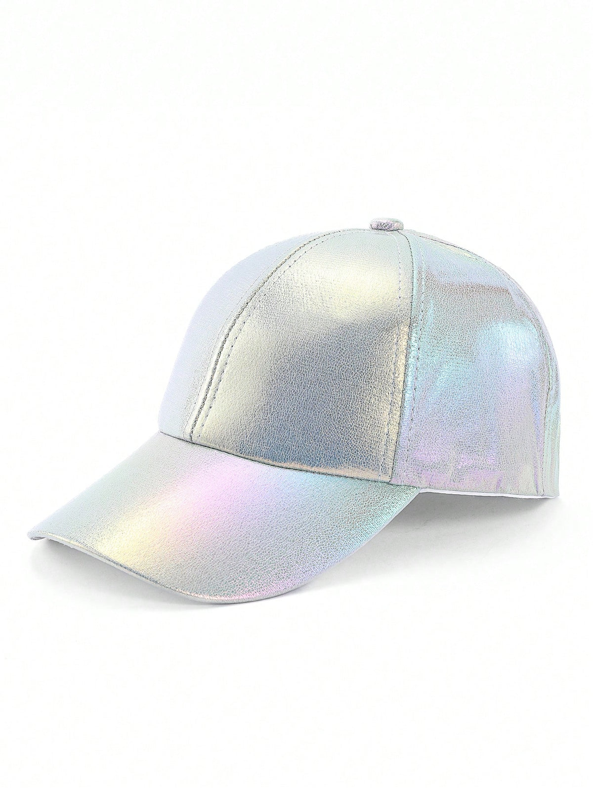 Iridescent baseball cap on a white background