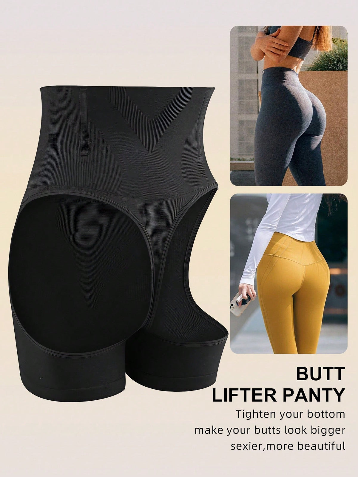 SHEIN 1pc Women's Slimming Shaping Leggings, Tummy Control, Sculpting Pants, Women's Shapewear11