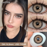 SHEIN Eyeshare Brown Yearly Color Contact Lenses, 1 Pair