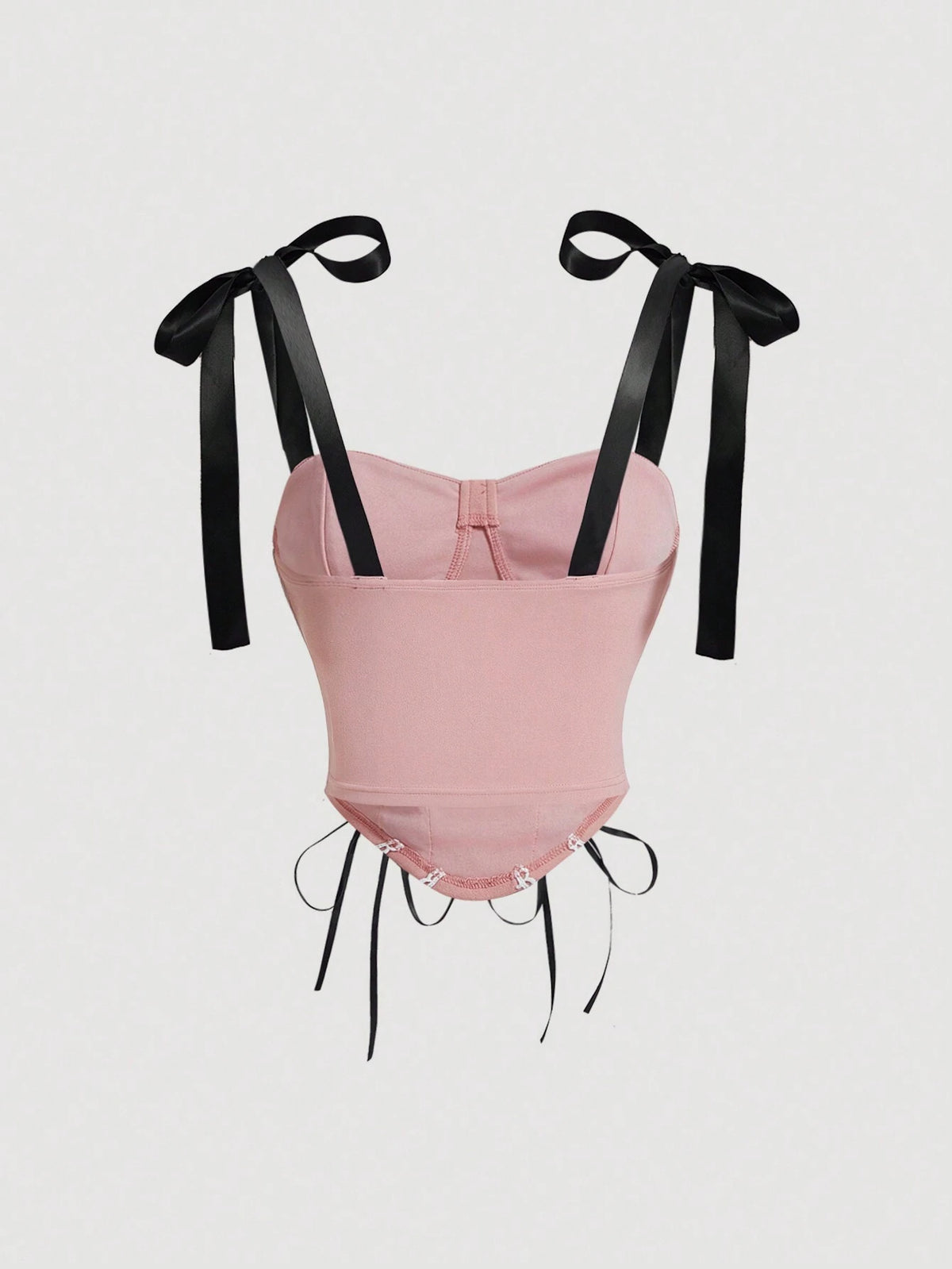 SHEIN MOD Women's Color Block Bandeau Strapless Camisole For Summer Top With Tie0