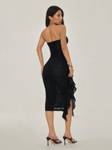SHEIN PETITE Women Solid Color Knitted Jacquard Sleeveless Dress