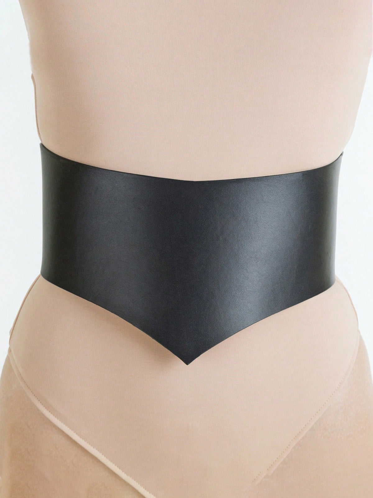 SHEIN Women's Fashion Wide Belt, Gothic Corset Belt, PU Leather Bustier2