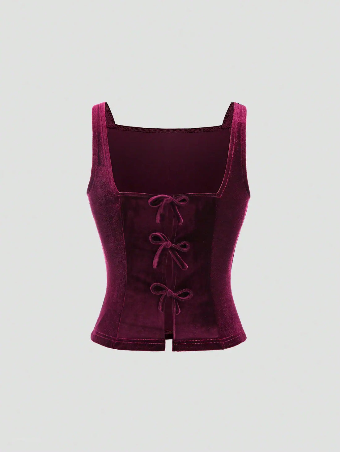 SHEIN Sweetra 1pc Women's Bowknot Back Sleeveless Purple Fashion Tank Top